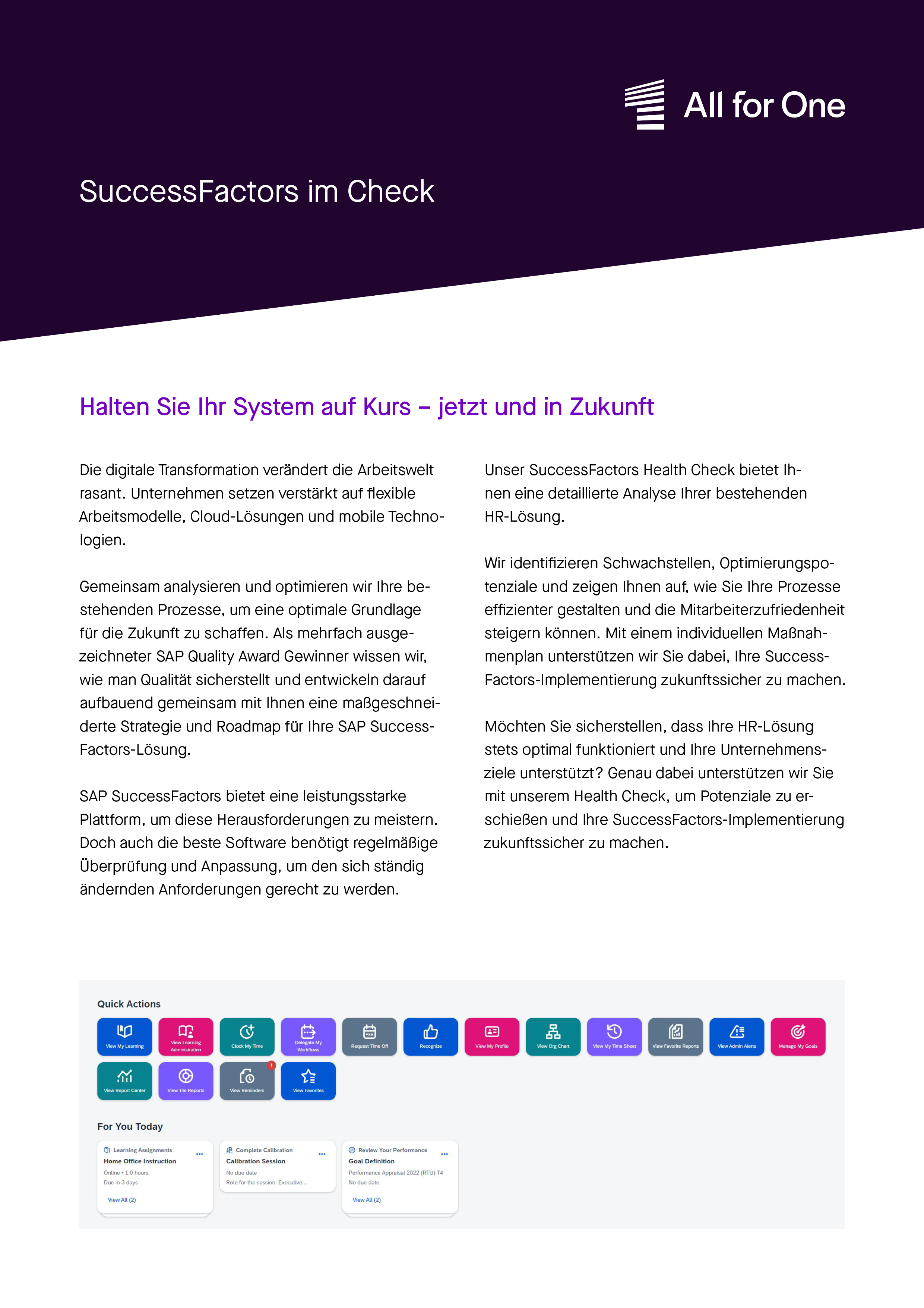 SuccessFactors im Check: EOX-Healthcheck